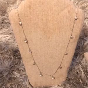 Silver long necklace